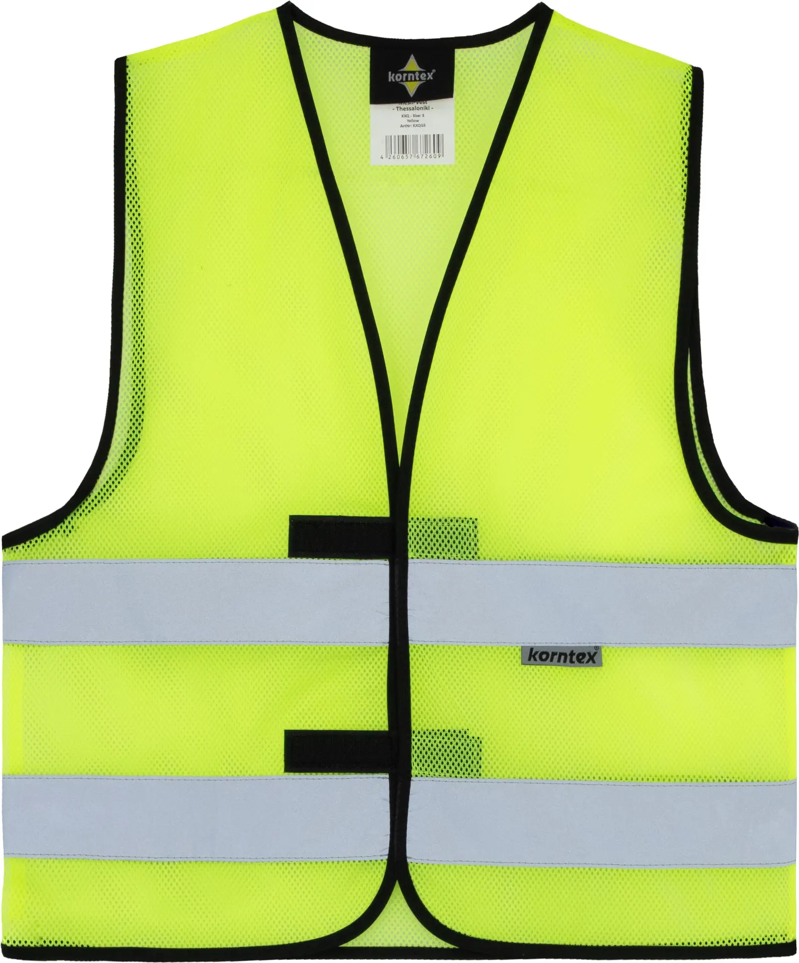 korntex-kxq-hi-vis-mesh-safety-vest-thessaloniki-signalyellow-front-3 Korntex Hi-Vis Mesh Safety Vest Thessaloniki