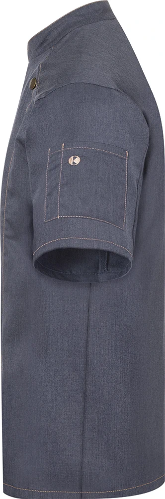 karlowsky-jm32-kurzarm-kochjacke-jeans-style-vintageblack-left-4 KARLOWSKY Kurzarm Kochjacke Jeans-Style