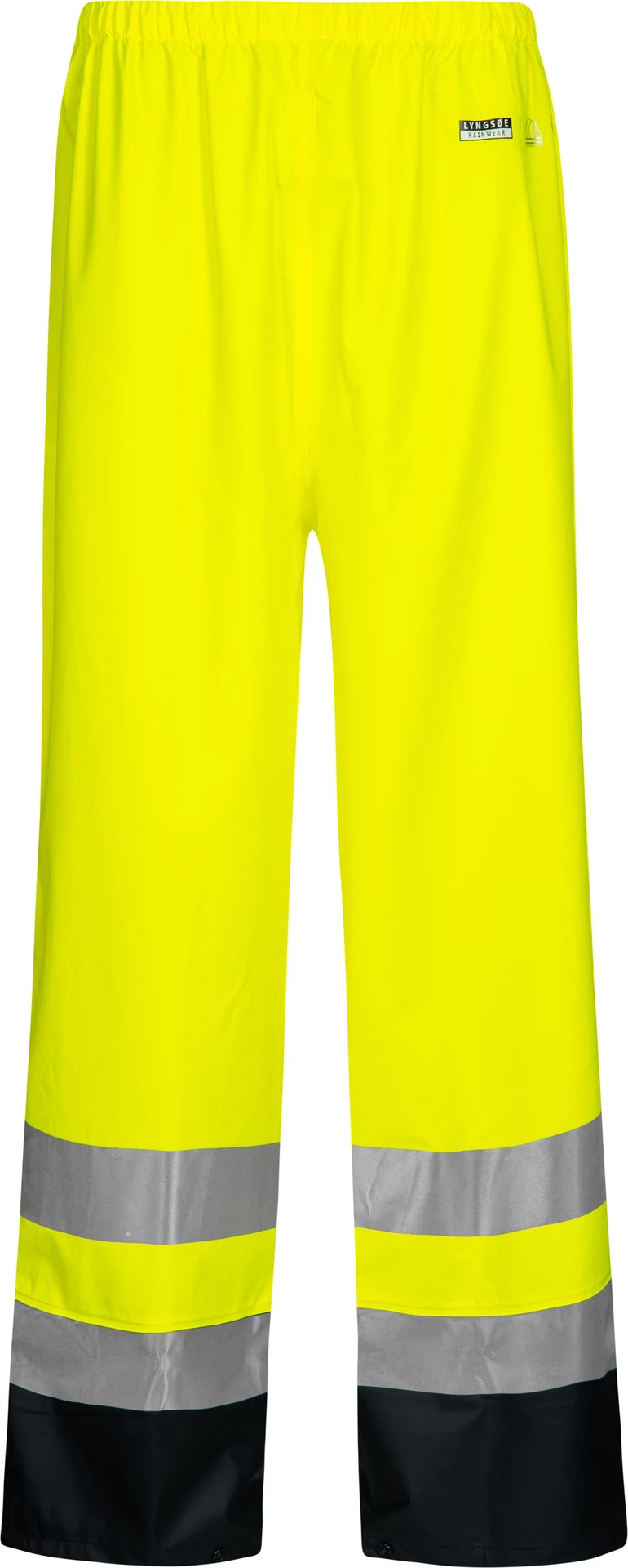 lyngsoe-fr-lr3052-flammhemmende-hi-vis-regenhose-leuchtgelb-navy-front-1 Lyngsøe FR-LR3052 Flammhemmende Hi-Vis Regenhose