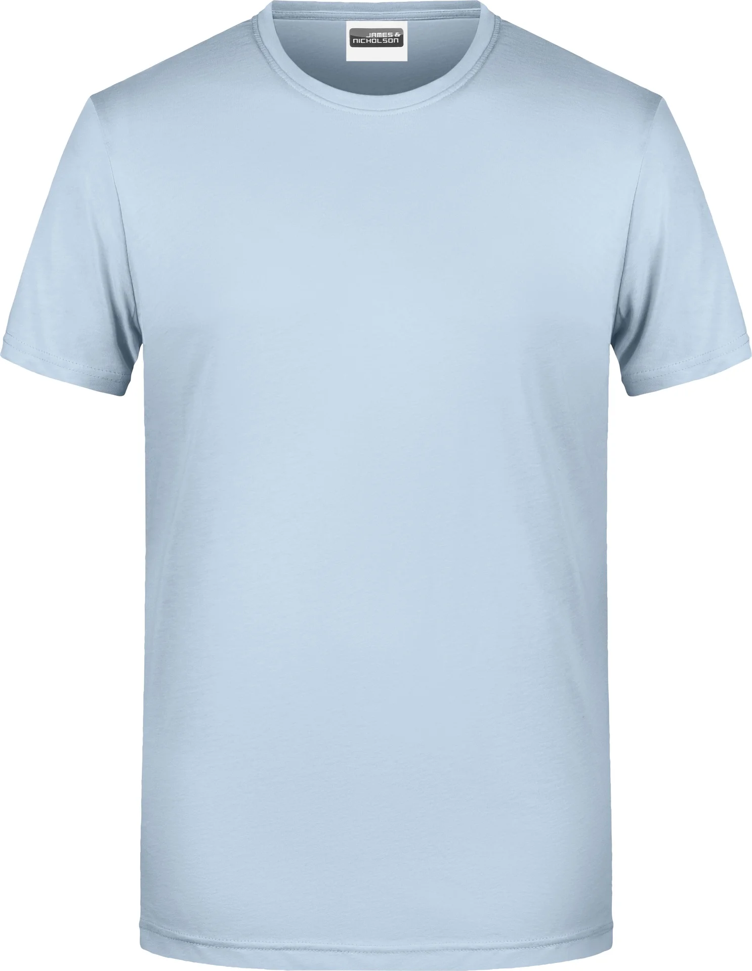 JN8008-mens-basic-t-shirt-lightblue-front-3 James & Nicholson Men`s Basic-T