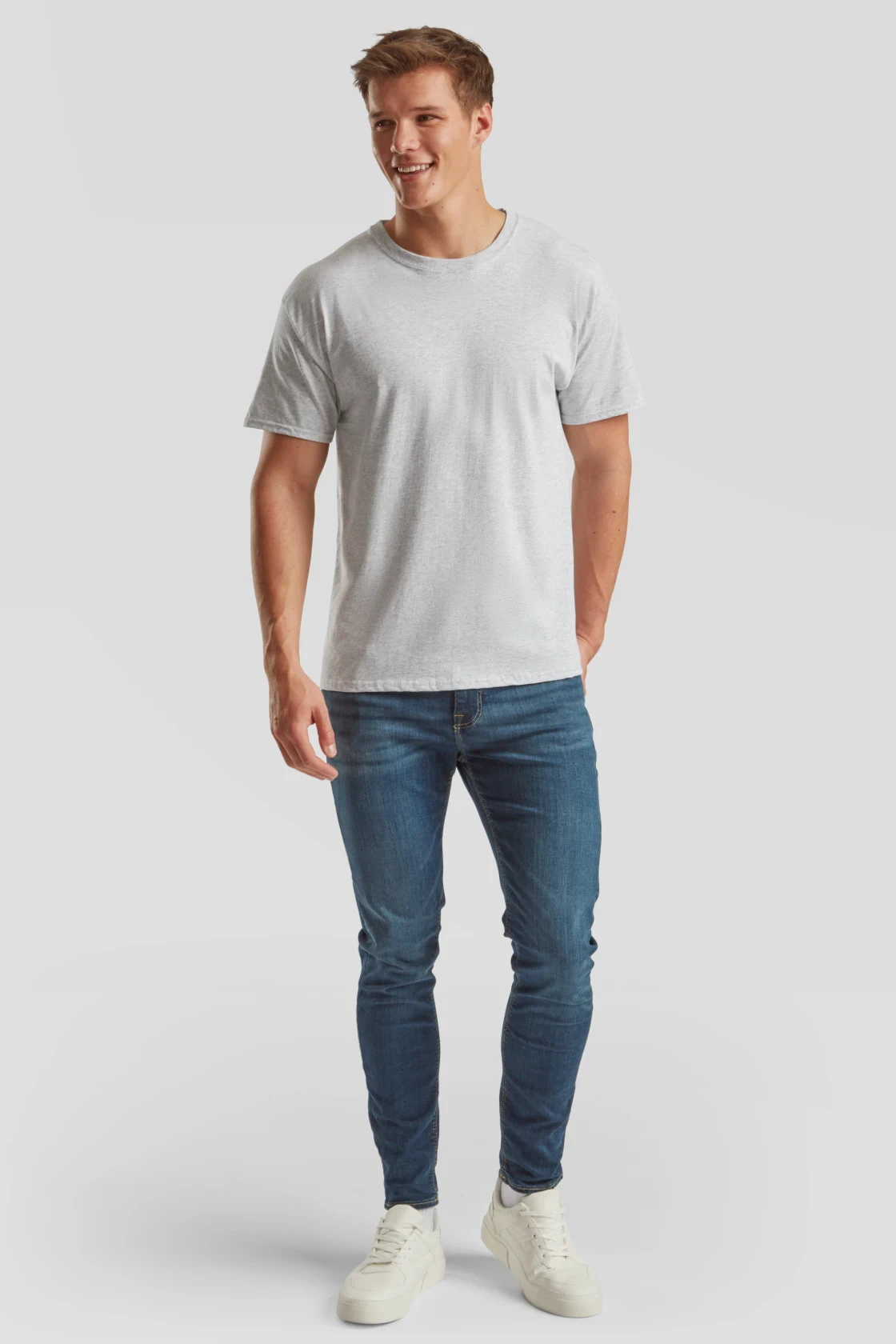fruit-of-the-loom-61-082-0-original-t-shirt-heathergrey-model-3 F.O.L. Original T
