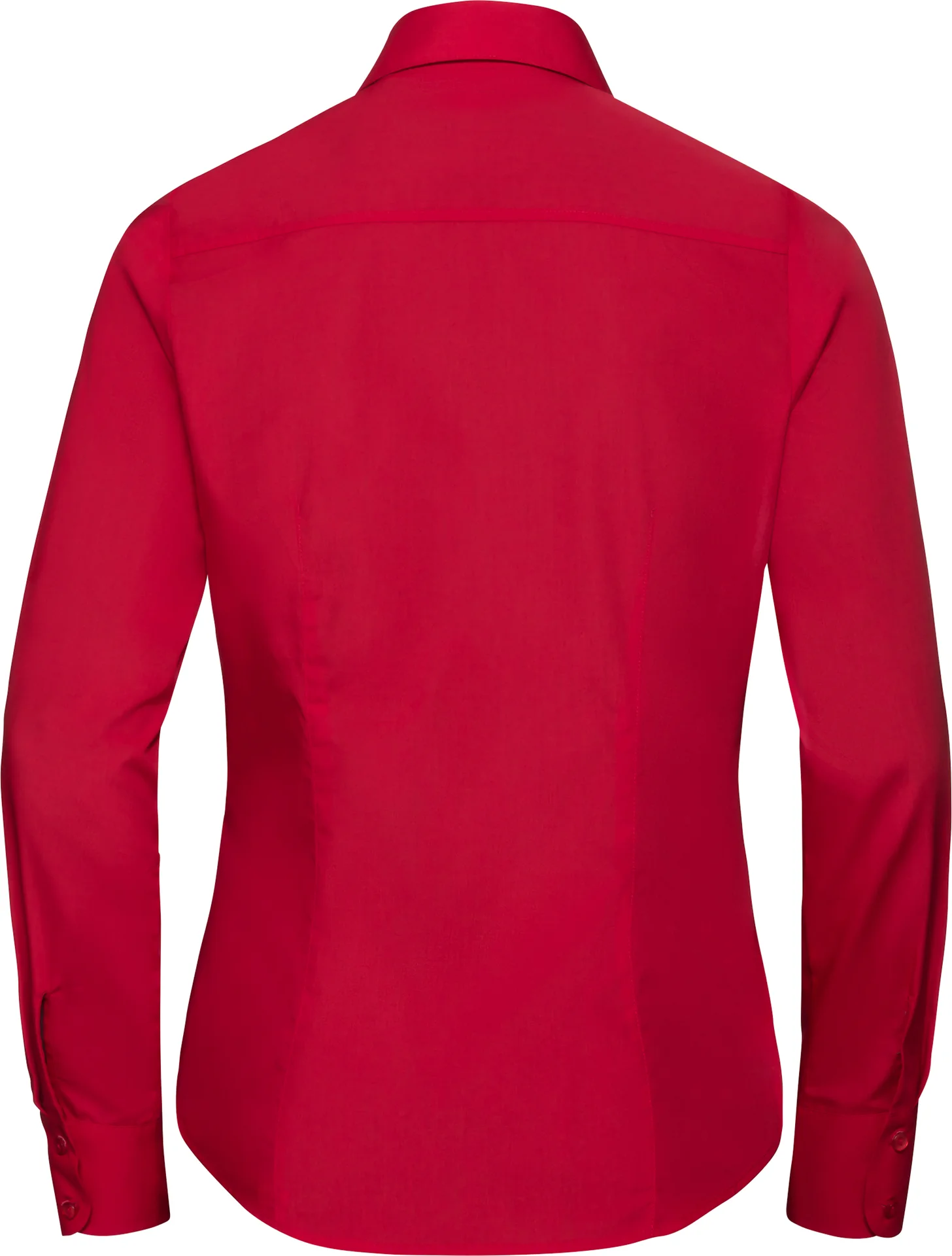 Russell Ladies Long Sleeve Polycotton Easy Care Fitted Poplin Shirt