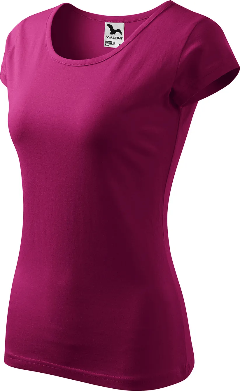 malfini-122-pure-t-shirt-damen-fuchsia-rot-left-3 MALFINI T-Shirt Damen Pure 122