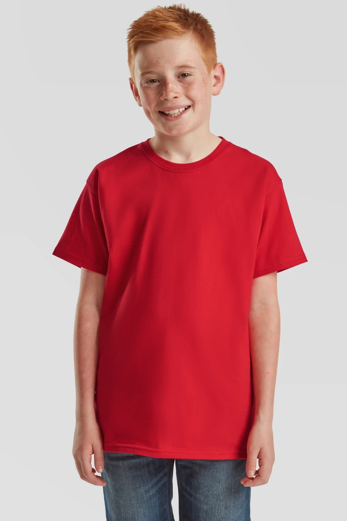 fruit-of-the-loom-61-363-0-kids-iconic-195-t-shirt-red-model-0 F.O.L. Kids Iconic 195 T
