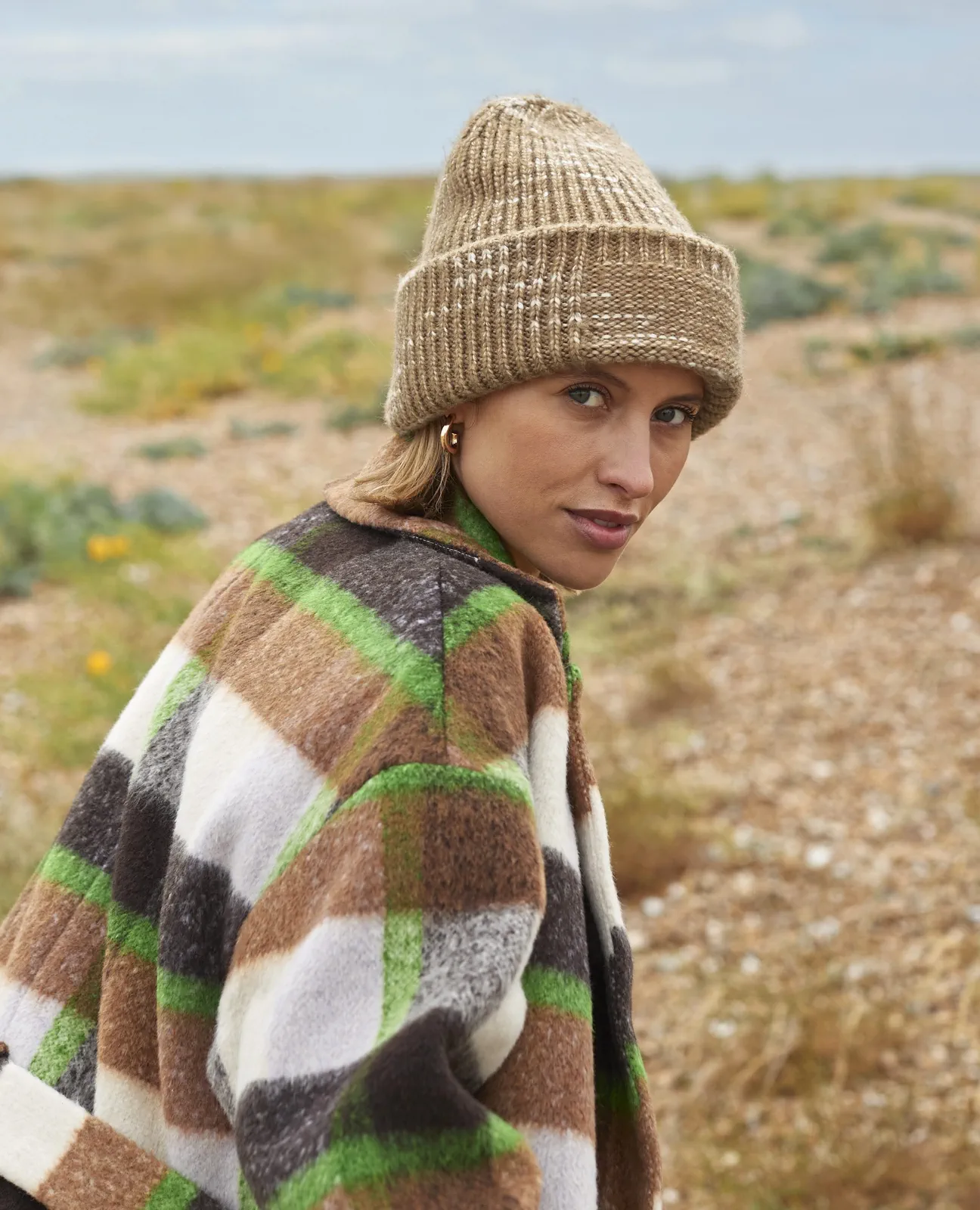 Beechfield Chunky Knitted Patch Beanie