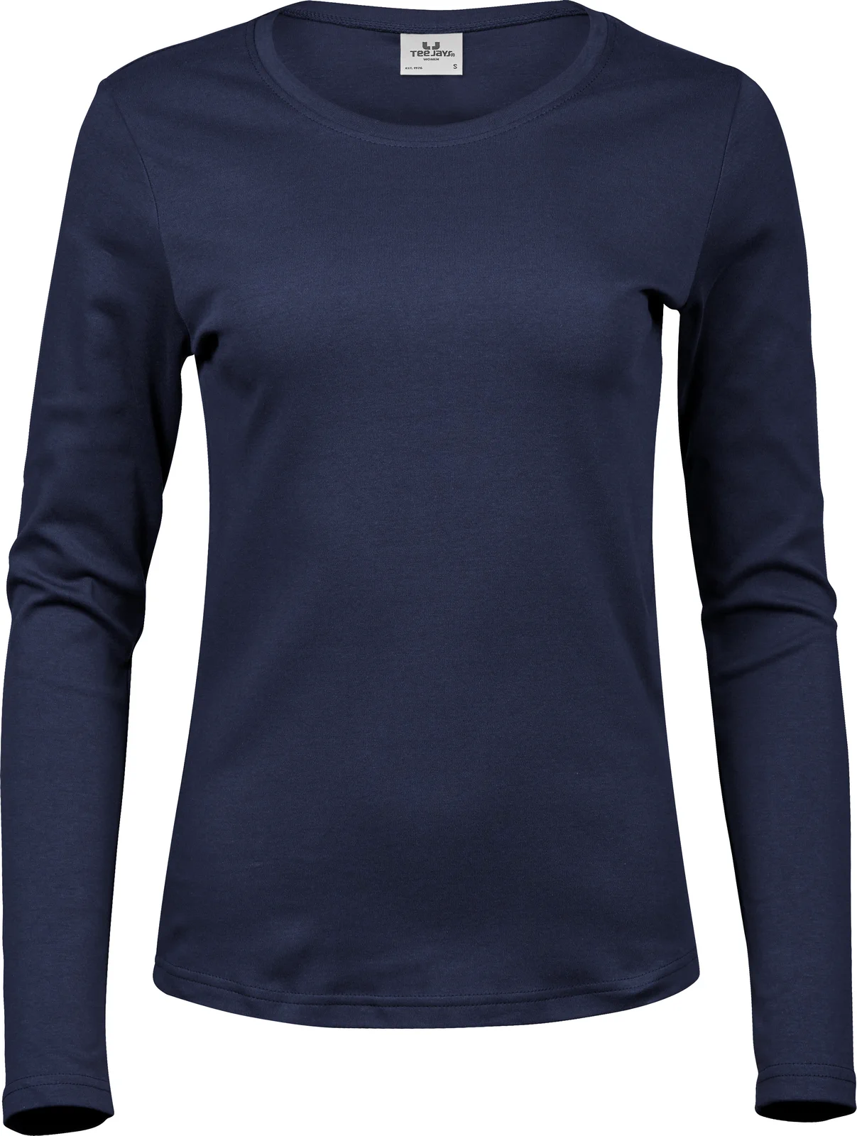 tee-jays-590-womens-long-sleeve-interlock-t-shirt-navy-front-1 Tee Jays Women's Long Sleeve Interlock Tee