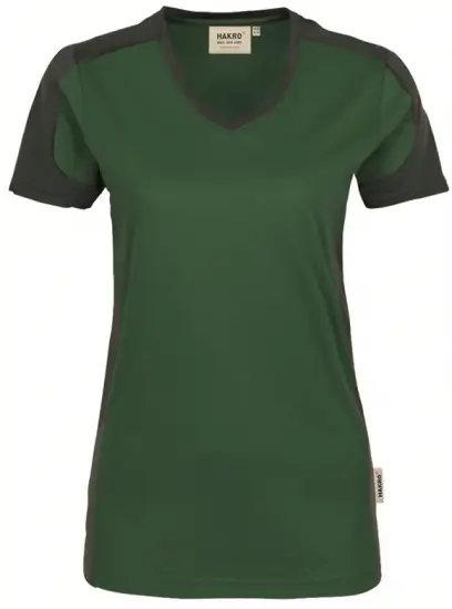 HAKRO Women-V-Shirt-Contrast 190 Mikralinar®