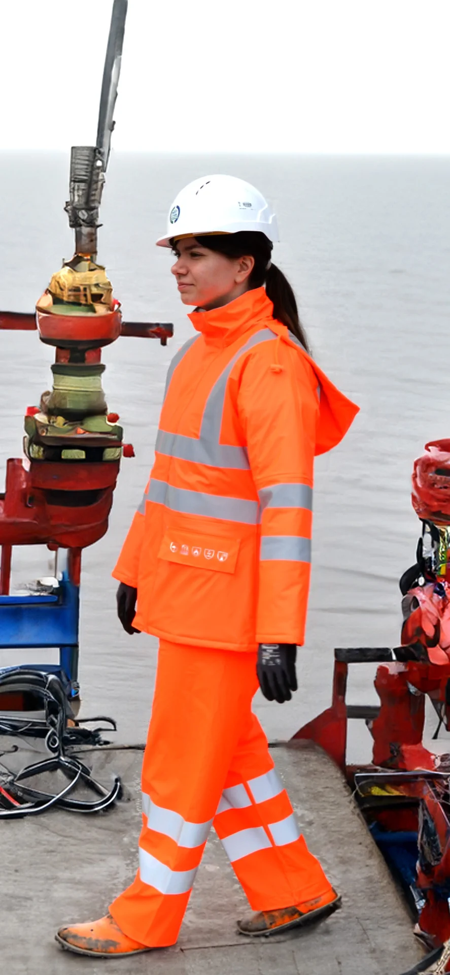 lyngsoe-fr-lr52-woman-flammhemmende-hi-vis-regenhose-damen-leuchtorange-mod-4 Lyngsøe FR-LR52 Damen Flammhemmende Hi-Vis Regenhose