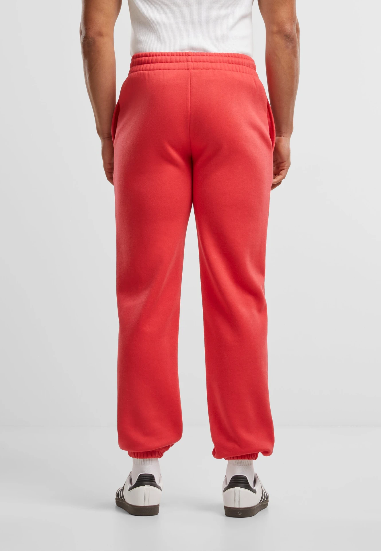 BYB-BB002-basic-sweatpants-cityred-model-2 Build Your Brand Basic Sweatpants