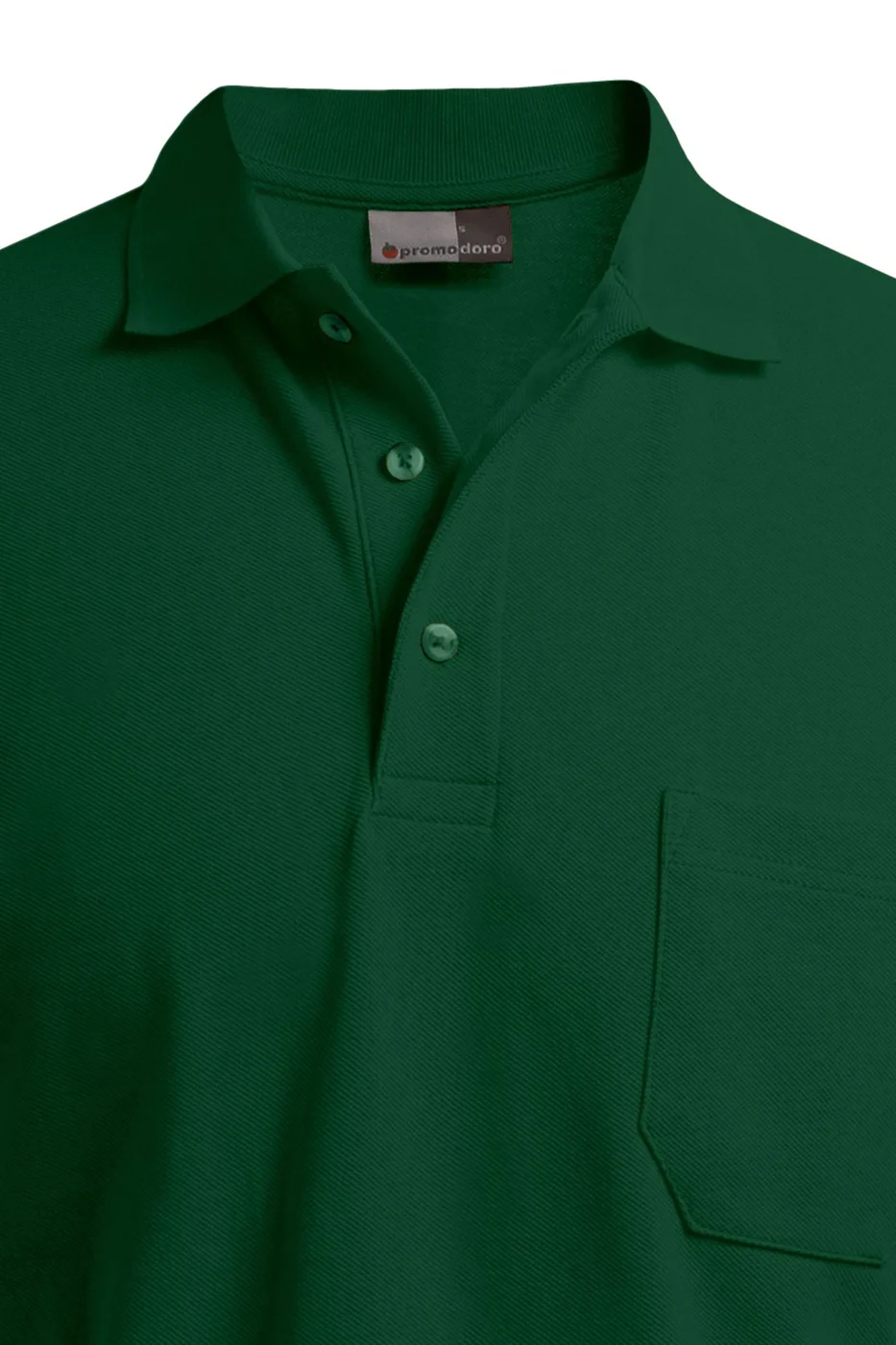 promodoro-4100-mens-heavy-polo-pocket-forest-detail-7 Promodoro Men's Heavy Polo Pocket