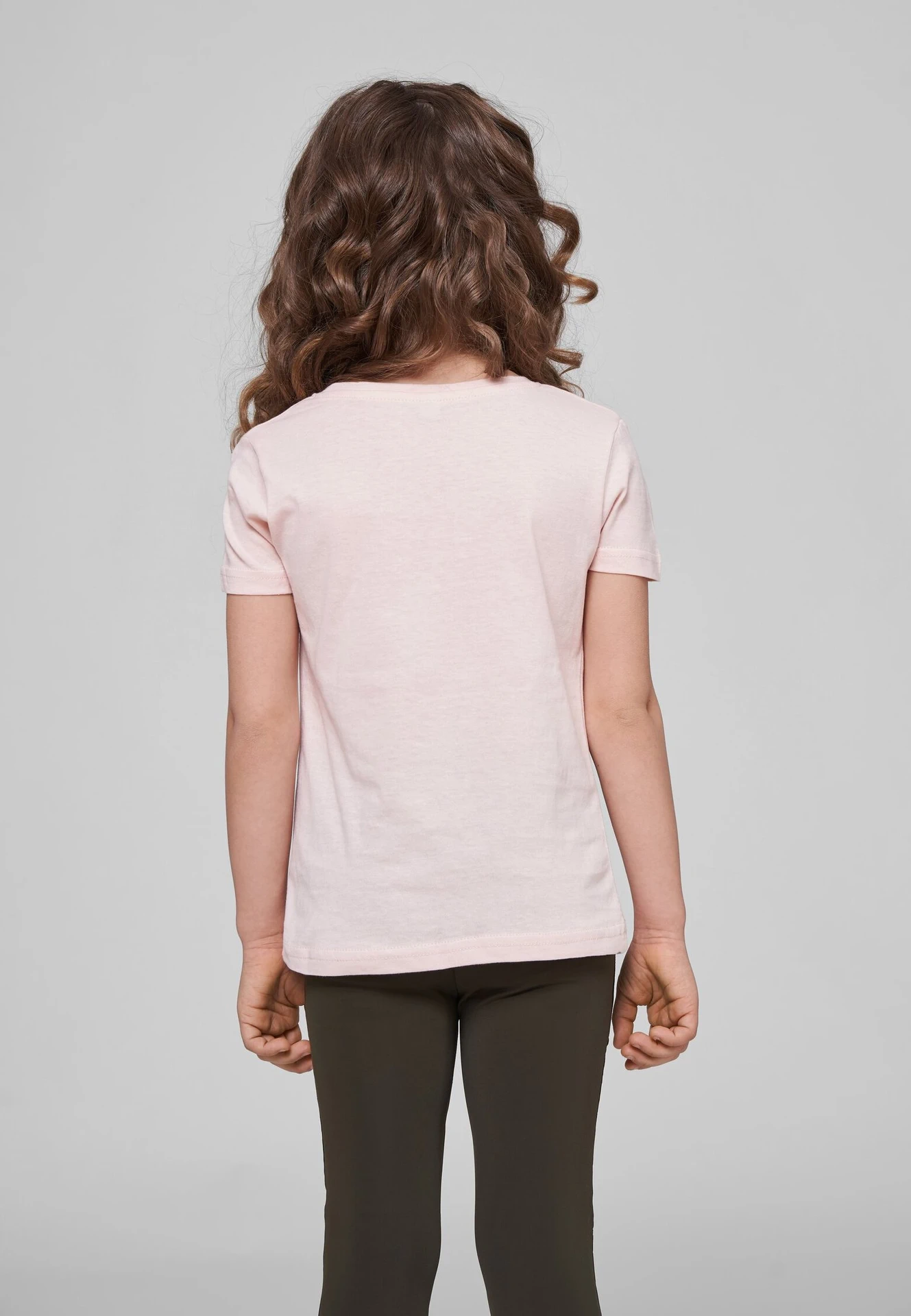 BYB-BY115-girls-short-sleeve-t-shirt-pink-model-2 Build Your Brand Girls Short Sleeve Tee