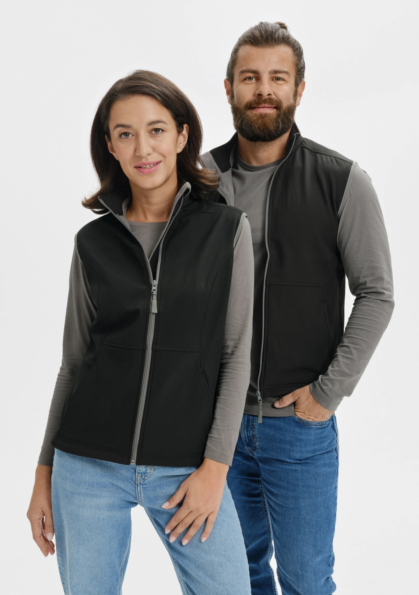 malfini-516-vision-softshellweste-damen-schwarz-model-1 MALFINI Softshellweste Damen Vision 516