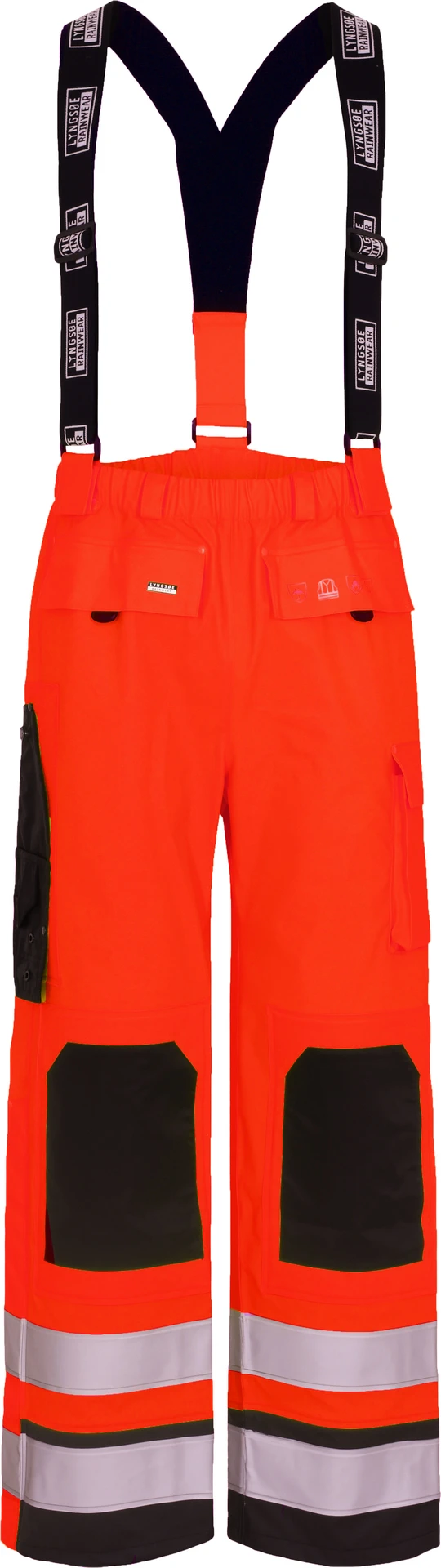 lyngsoe-fr-lr6022-flammhemmende-hi-vis-regenhose-leuchtrot-navy-front-1 Lyngsøe FR-LR6022 Flammhemmende Hi-Vis Regenhose