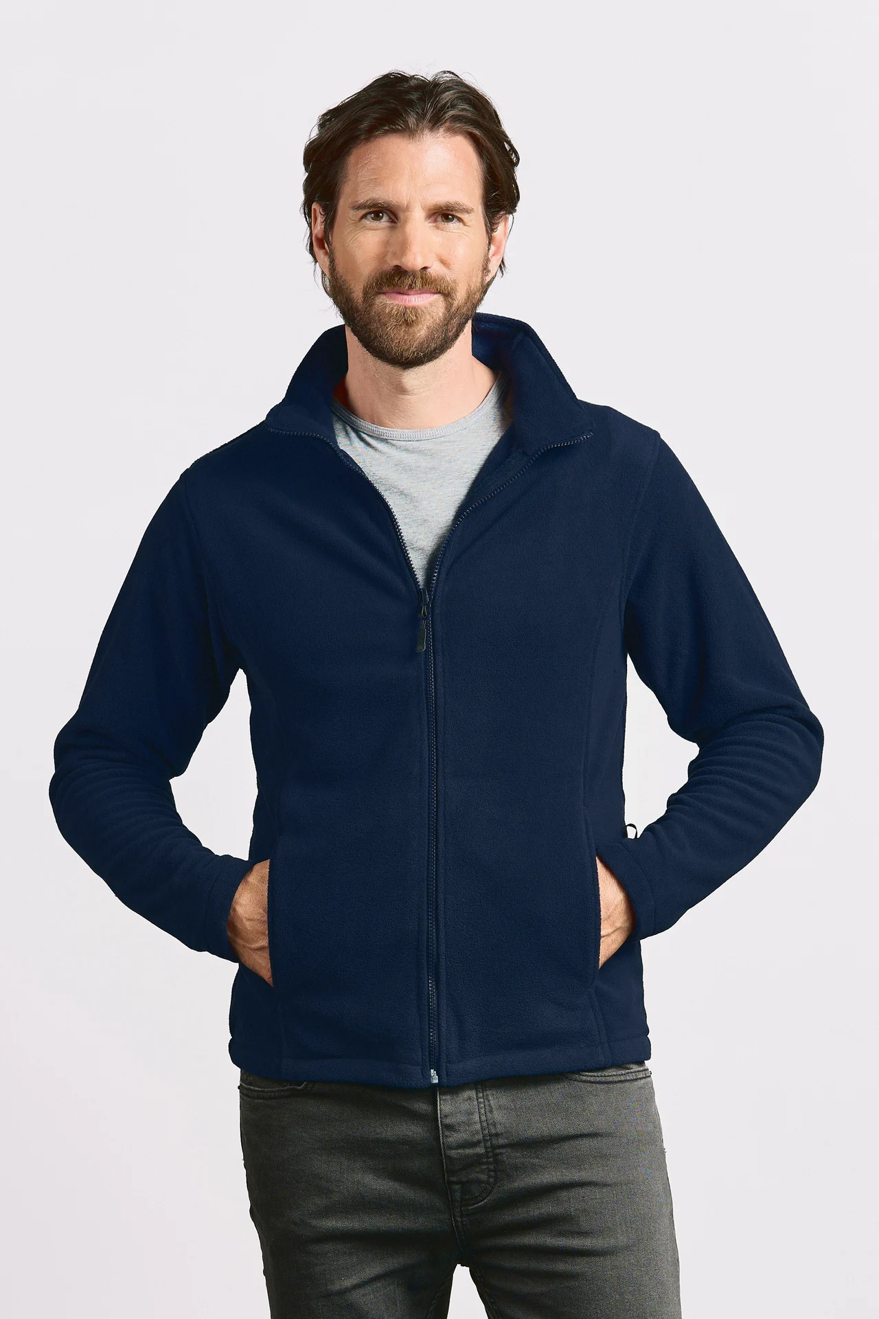 promodoro-7910-mens-fleece-jacket-navy-model-0 Promodoro Men´s Fleece Jacket C+