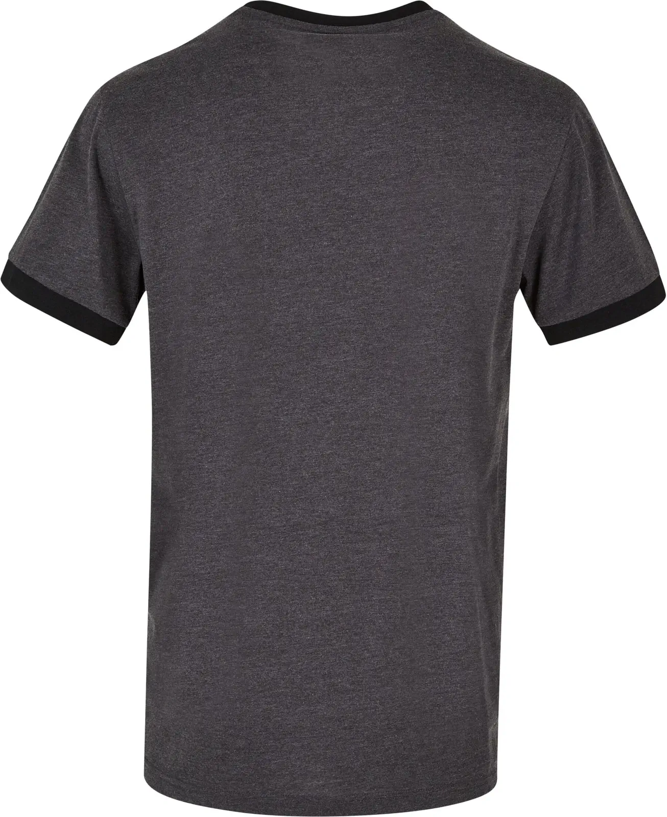 BYB-BB022-mens-ringer-t-shirt-charcoal-black-back-7 Build Your Brand Ringer Tee