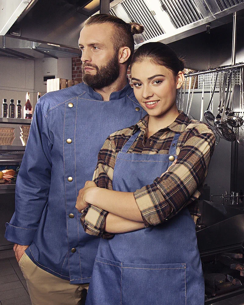 KARLOWSKY Latzschürze Jeans-Style mit Tasche