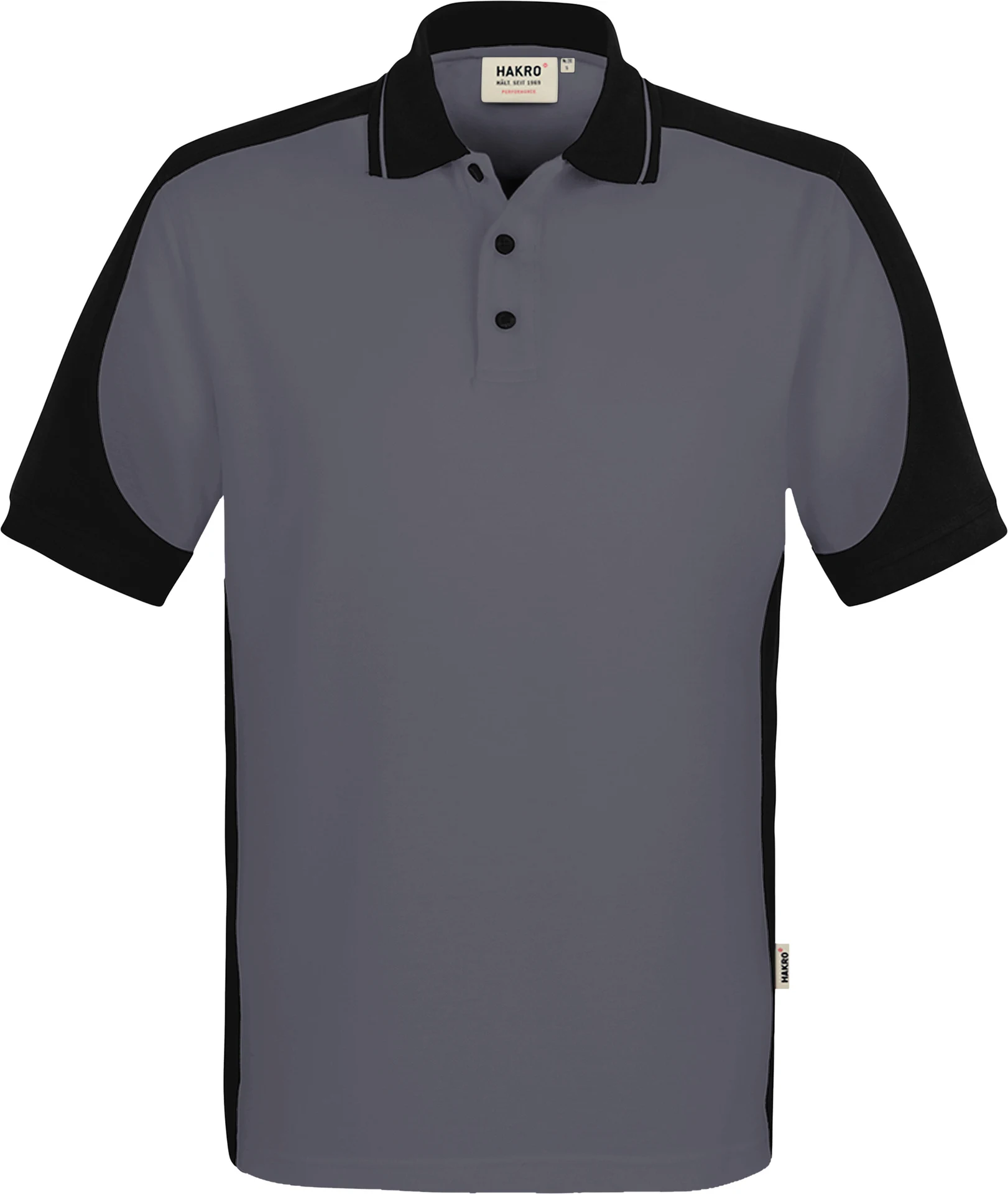 hakro-539-poloshirt-contrast--mikralinar-eco-anthrazit-schwarz-front-1 HAKRO Poloshirt 539 Contrast MIKRALINAR® ECO