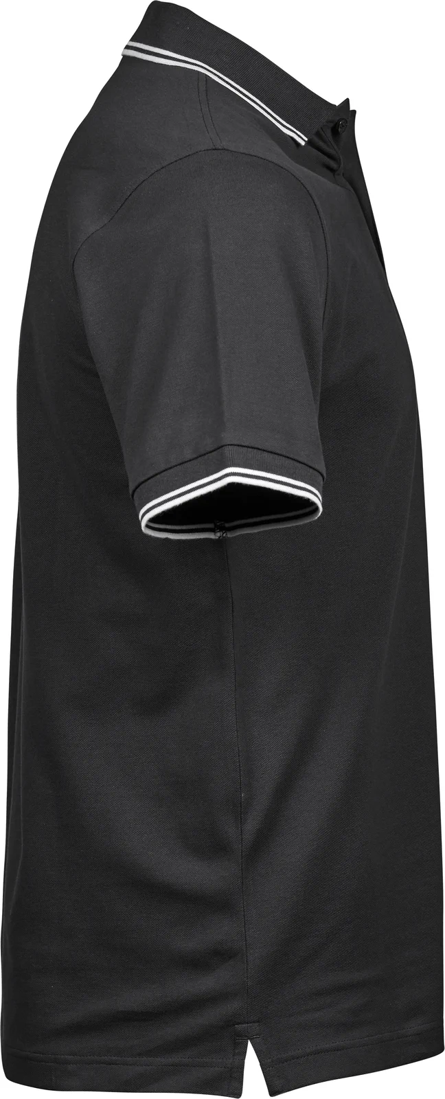 tee-jays-1407-mens-luxury-stripe-stretch-poloshirt-black-white-right-4 Tee Jays Men's Luxury Stripe Stretch Polo