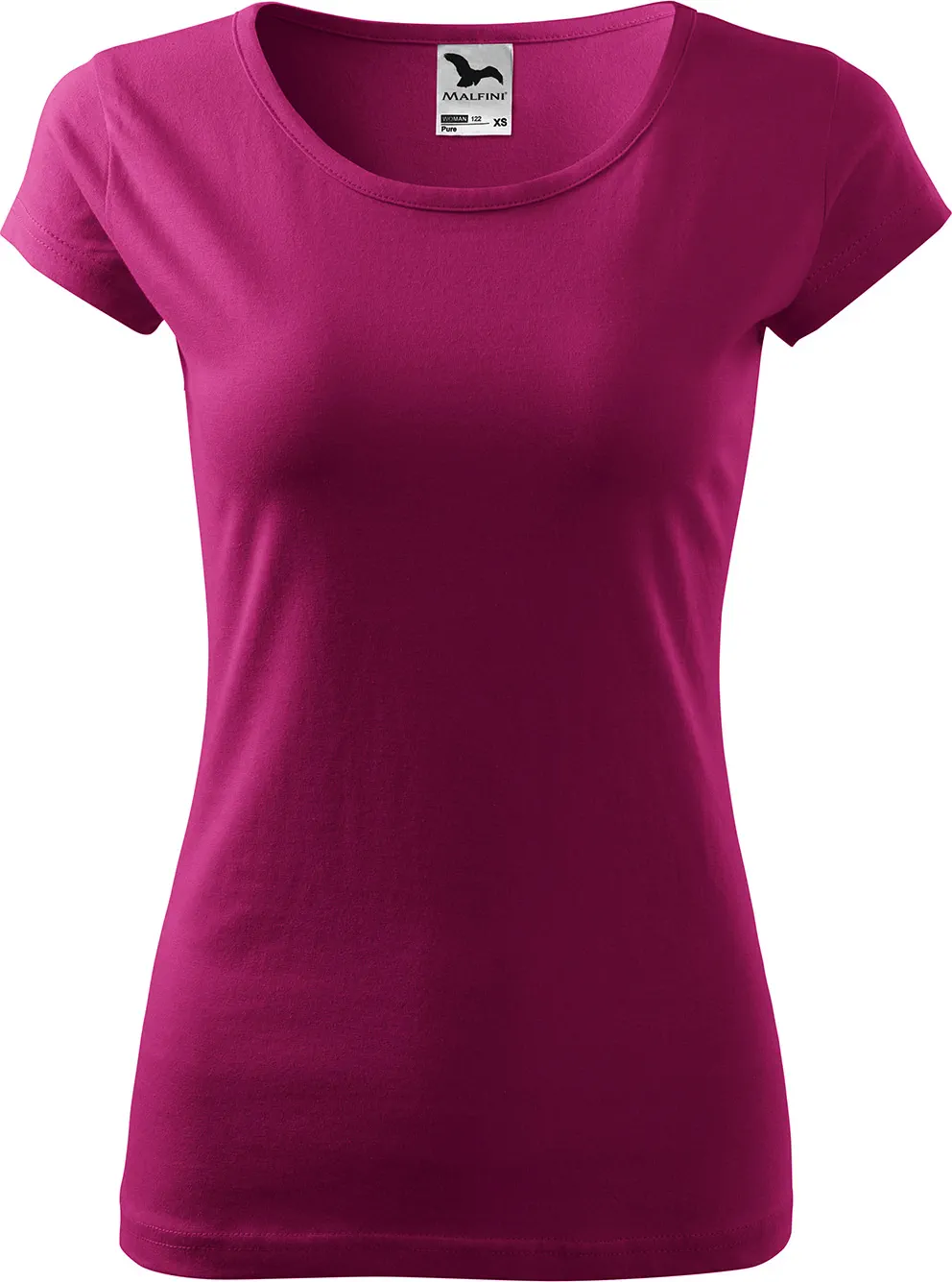 malfini-122-pure-t-shirt-damen-fuchsia-rot-front-1 MALFINI T-Shirt Damen Pure 122