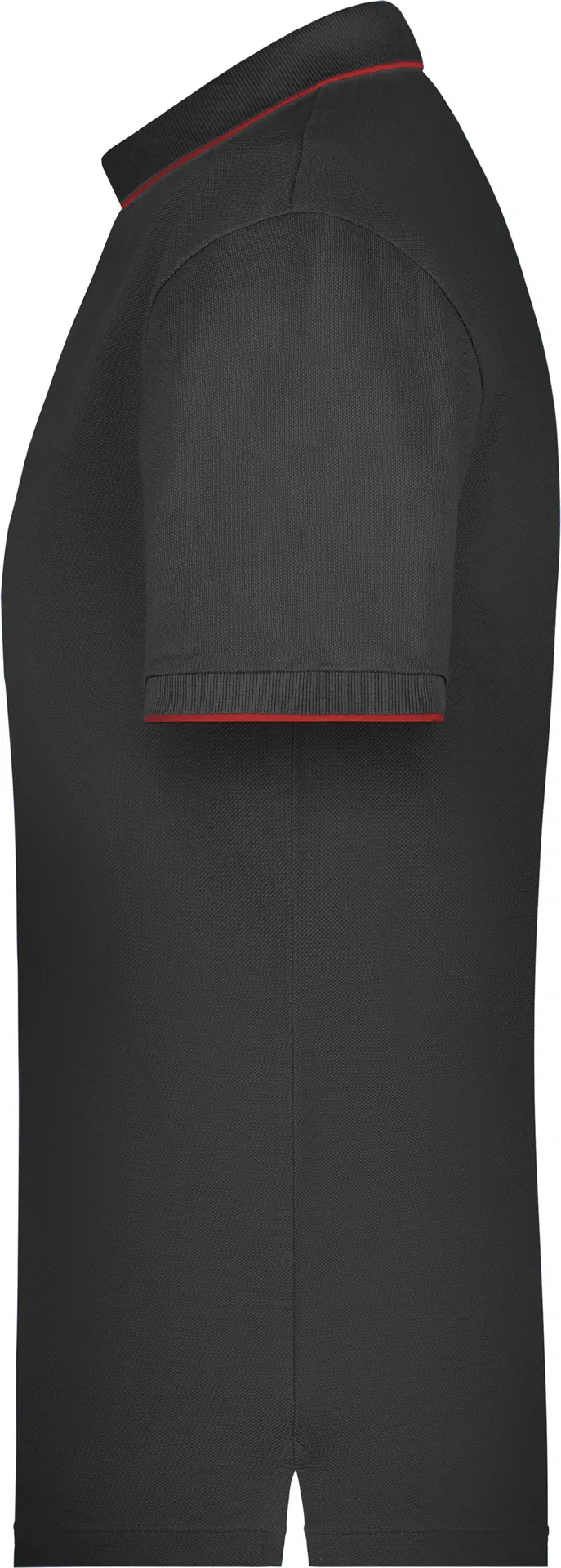 jn728-mens-poloshirt-stripe-black-red-left-4 James & Nicholson Men's Polo Stripe