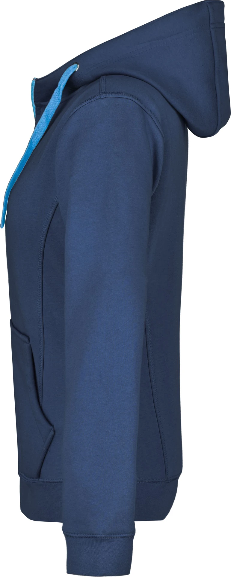 jn354-ladies-doubleface-jacket-navy-aqua-left-4 James & Nicholson Ladies Doubleface Jacket